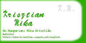 krisztian mika business card